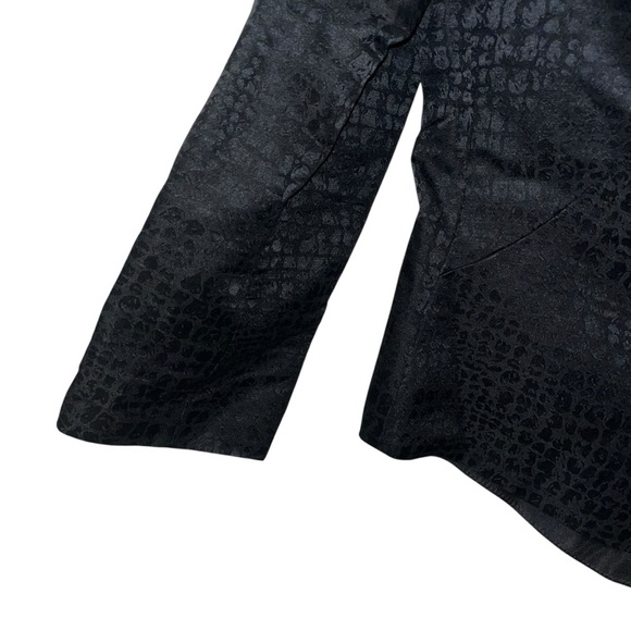 Armani Collezioni Black Textured Satin Jacket Blazer Women’s Size 6 Evening - Picture 5 of 6